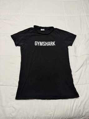 Gymshark Black Tee with White Logo